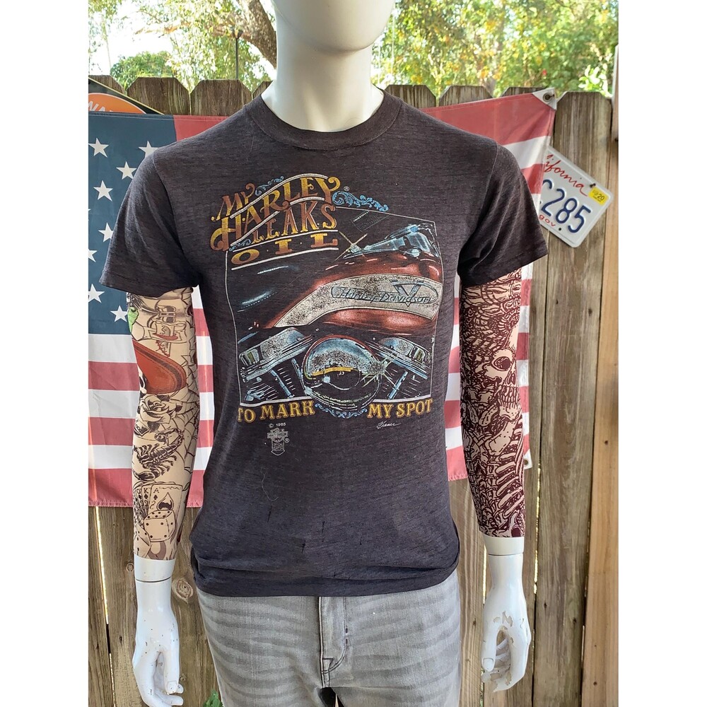 1985 3D Emblem Harley Davidson St Louis MO Double Sided Tshirt  Size M